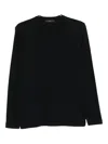 Zanone Long-sleeved Cotton T-shirt In Black