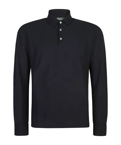 ZANONE LONG-SLEEVED COTTON POLO SHIRT