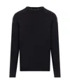 Zanone Slim Fit Crewneck Long Sleeve T-shirt In Black