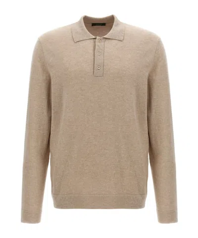 ZANONE MARL-KNIT POLO SHIRT