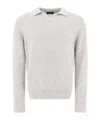 Zanone Textured Knit Polo Shirt In Soft Cotton-polyamide Blend In Gray