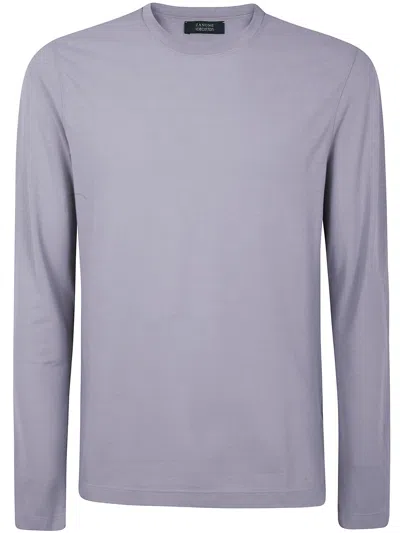 Zanone Long Sleeves Classic T-shirt In Multi