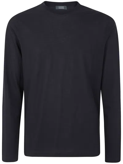 Zanone Long Sleeves Classic T-shirt Clothing In Blue