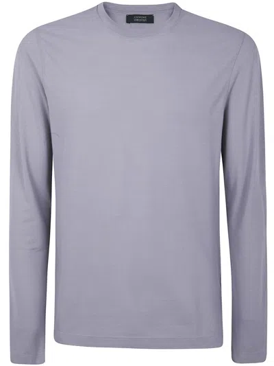 Zanone Long Sleeves Classic T-shirt Clothing In Grey