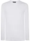 Zanone Crew Neck Plain Design Long Sleeves In White