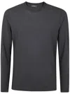 Zanone Long Sleeves Classic T-shirt In  Green