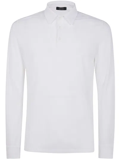 Zanone Long Sleeves Polo Shirt In White