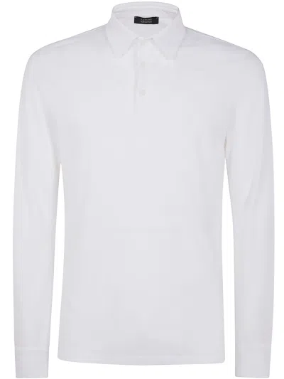 Zanone Long Sleeves Polo Shirt In White