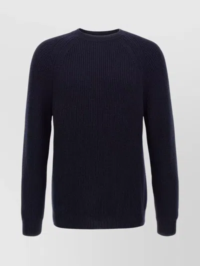 Zanone Luxurious Cashmere Crew Neck Knitwear In Blue