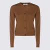 Zanone Long Sleeve Ribbed Cuff Crew Neck Knitwear In Brown