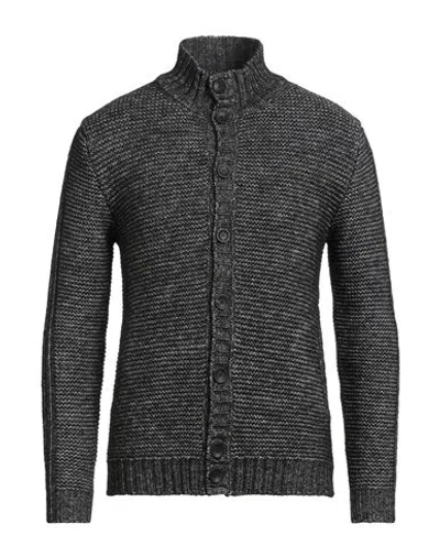 Zanone Man Cardigan Black Size 46 Cotton, Alpaca Wool, Virgin Wool