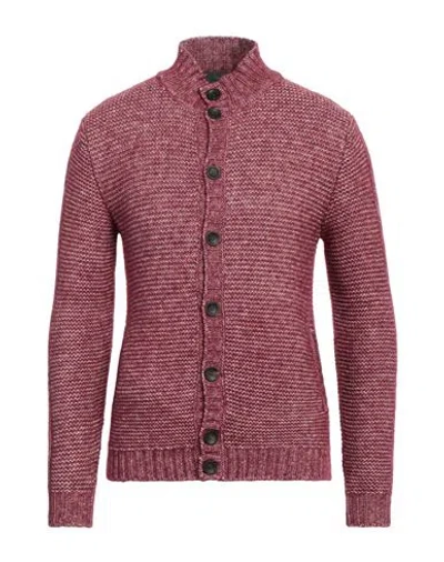 Zanone Man Cardigan Deep Purple Size 38 Cotton, Alpaca Wool, Virgin Wool