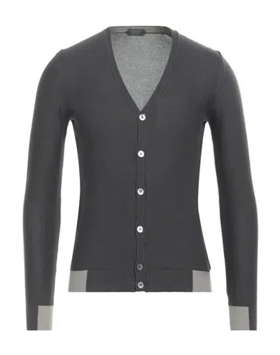 Zanone Man Cardigan Lead Size 46 Cotton