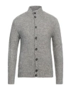 Zanone Man Cardigan Grey Size 40 Cotton, Alpaca Wool, Virgin Wool