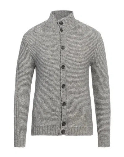 ZANONE ZANONE MAN CARDIGAN LIGHT GREY SIZE 44 COTTON, ALPACA WOOL, VIRGIN WOOL