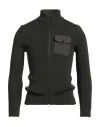 Zanone Man Cardigan Military Green Size 36 Acrylic, Virgin Wool
