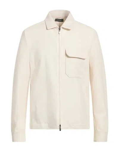Zanone Man Jacket Beige Size 46 Cotton In Neutral