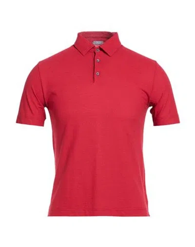 Zanone Man Polo Shirt Brick Size 38 Cotton In Red