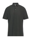 Zanone Man Polo Shirt Dark Green Size 48 Cotton