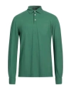 Zanone Man Polo Shirt Green Size 44 Cotton