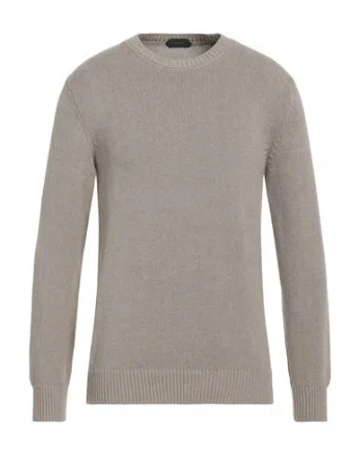 Zanone Man Sweater Beige Size 44 Cotton
