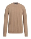 Zanone Man Sweater Beige Size 48 Virgin Wool, Cashmere