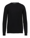 Zanone Man Sweater Steel Grey Size 46 Virgin Wool, Polyamide In Black