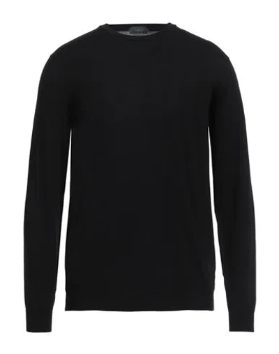 ZANONE ZANONE MAN SWEATER BLACK SIZE 46 VIRGIN WOOL, POLYAMIDE