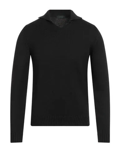 Zanone Man Sweater Black Size 48 Virgin Wool