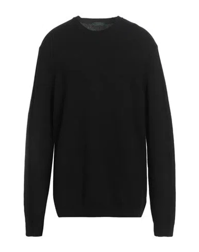Zanone Man Sweater Black Size 48 Virgin Wool