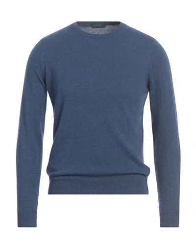 Zanone Man Sweater Blue Size 36 Virgin Wool, Cashmere