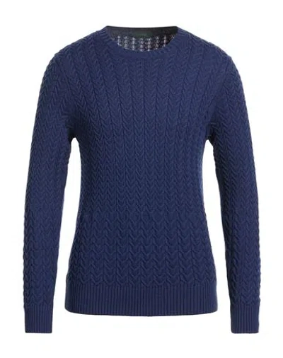 Zanone Man Sweater Blue Size 42 Virgin Wool