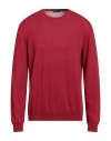 Zanone Man Sweater Brick Red Size 44 Cotton