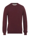 Zanone Man Sweater Burgundy Size 44 Virgin Wool, Polyamide In Red