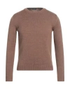 Zanone Man Sweater Camel Size 38 Virgin Wool