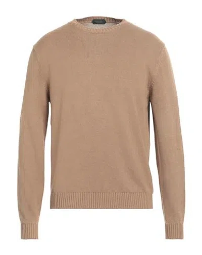 Zanone Wool Sweater In Beige