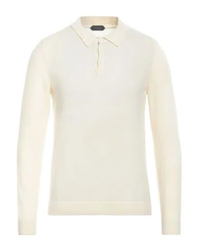 Zanone Man Sweater Cream Size 48 Virgin Wool, Cashmere In White