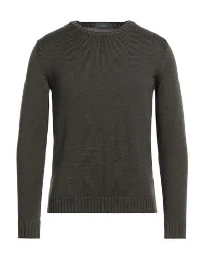 Zanone Man Sweater Dark Green Size 44 Virgin Wool In Green