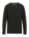 Zanone Man Sweater Dark Green Size 46 Cotton, Polyamide In Green