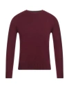 Zanone Man Sweater Plum Size 36 Alpaca Wool, Polyamide In Purple
