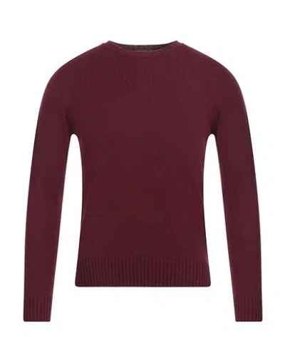 Zanone Man Sweater Plum Size 36 Alpaca Wool, Polyamide In Purple