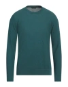 Zanone Man Sweater Deep Teal Size 48 Cotton
