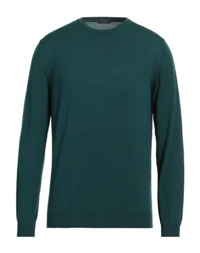 Zanone Man Sweater Emerald Green Size 48 Virgin Wool, Polyamide