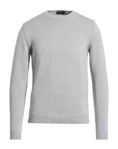 Zanone Man Sweater Grey Size 40 Virgin Wool In Gray
