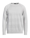 Zanone Man Sweater Grey Size 42 Linen, Cotton In Gray