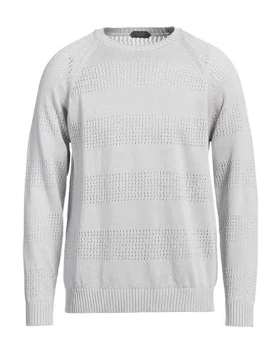 Zanone Man Sweater Grey Size 42 Linen, Cotton In Gray