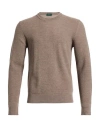 Zanone Man Sweater Grey Size 42 Virgin Wool In Brown