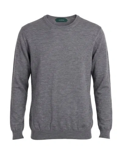 Zanone Man Sweater Grey Size 44 Virgin Wool In Gray