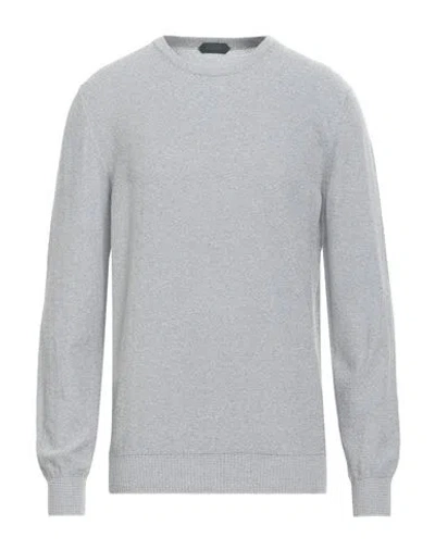 Zanone Man Sweater Grey Size 46 Cotton, Polyamide