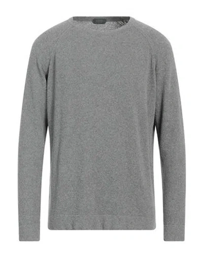 Zanone Man Sweater Grey Size 46 Cotton, Polyamide In Gray